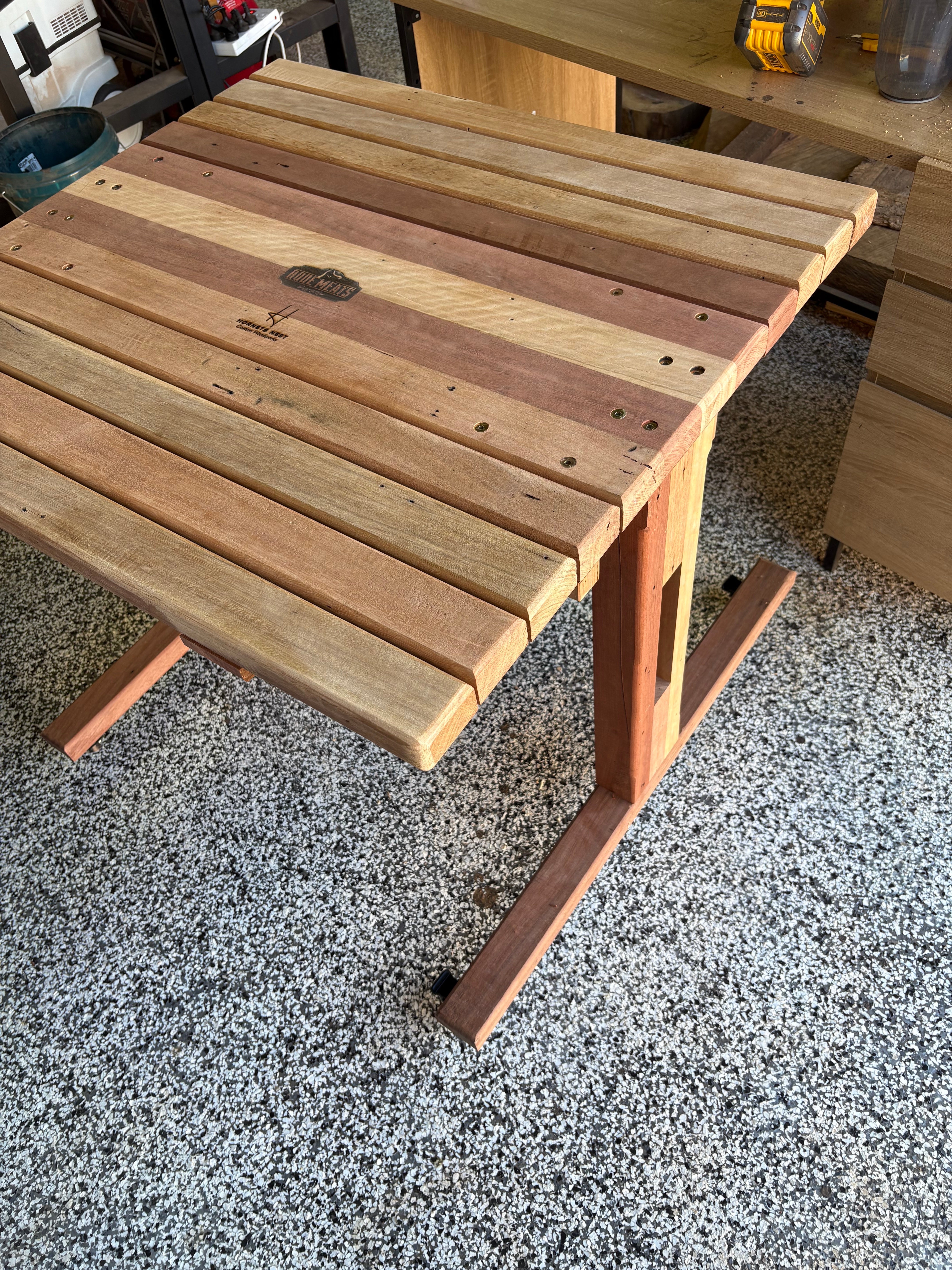 Custom outdoor/indoor cafe style dining table