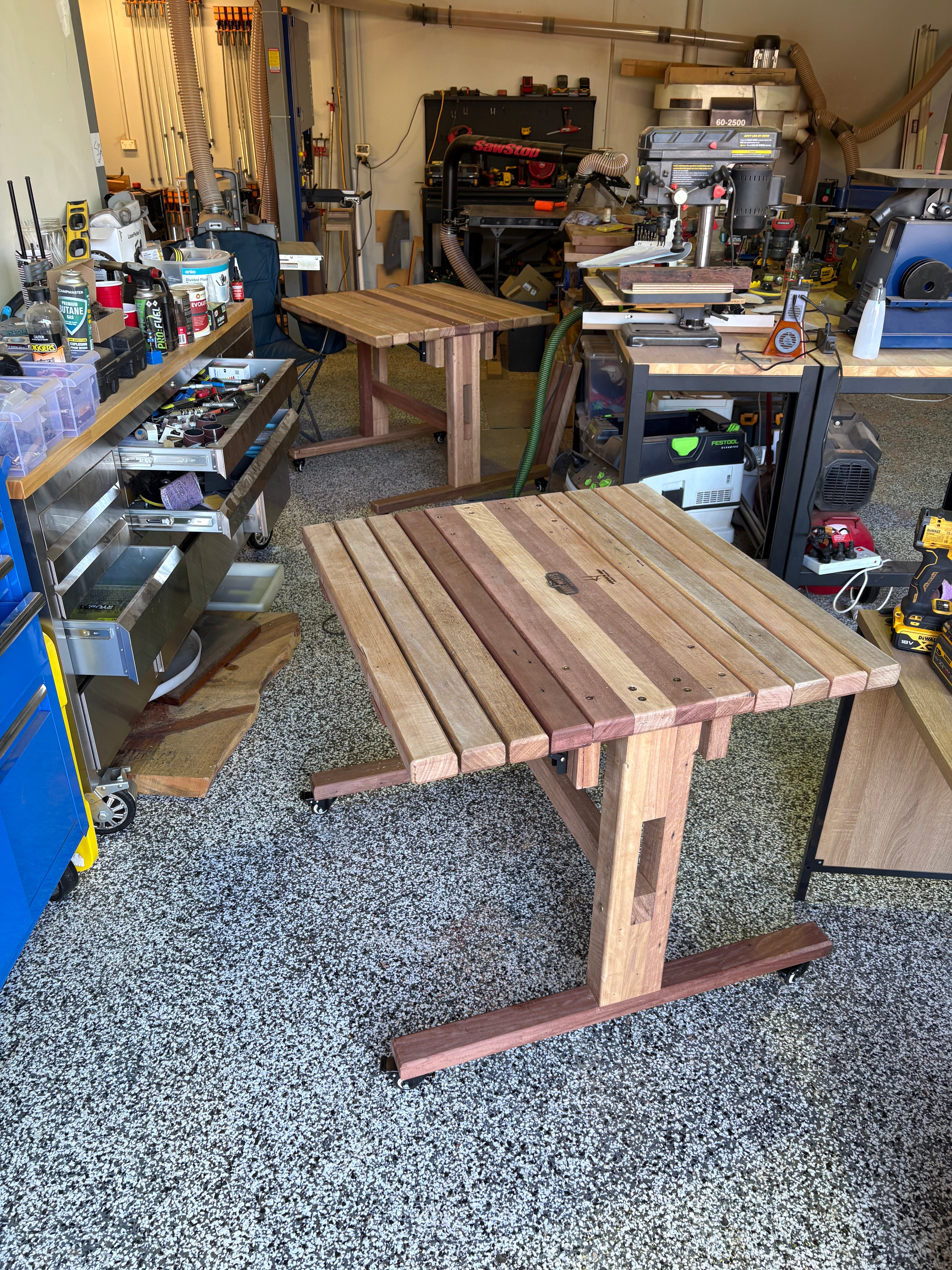 Custom outdoor/indoor cafe style dining table